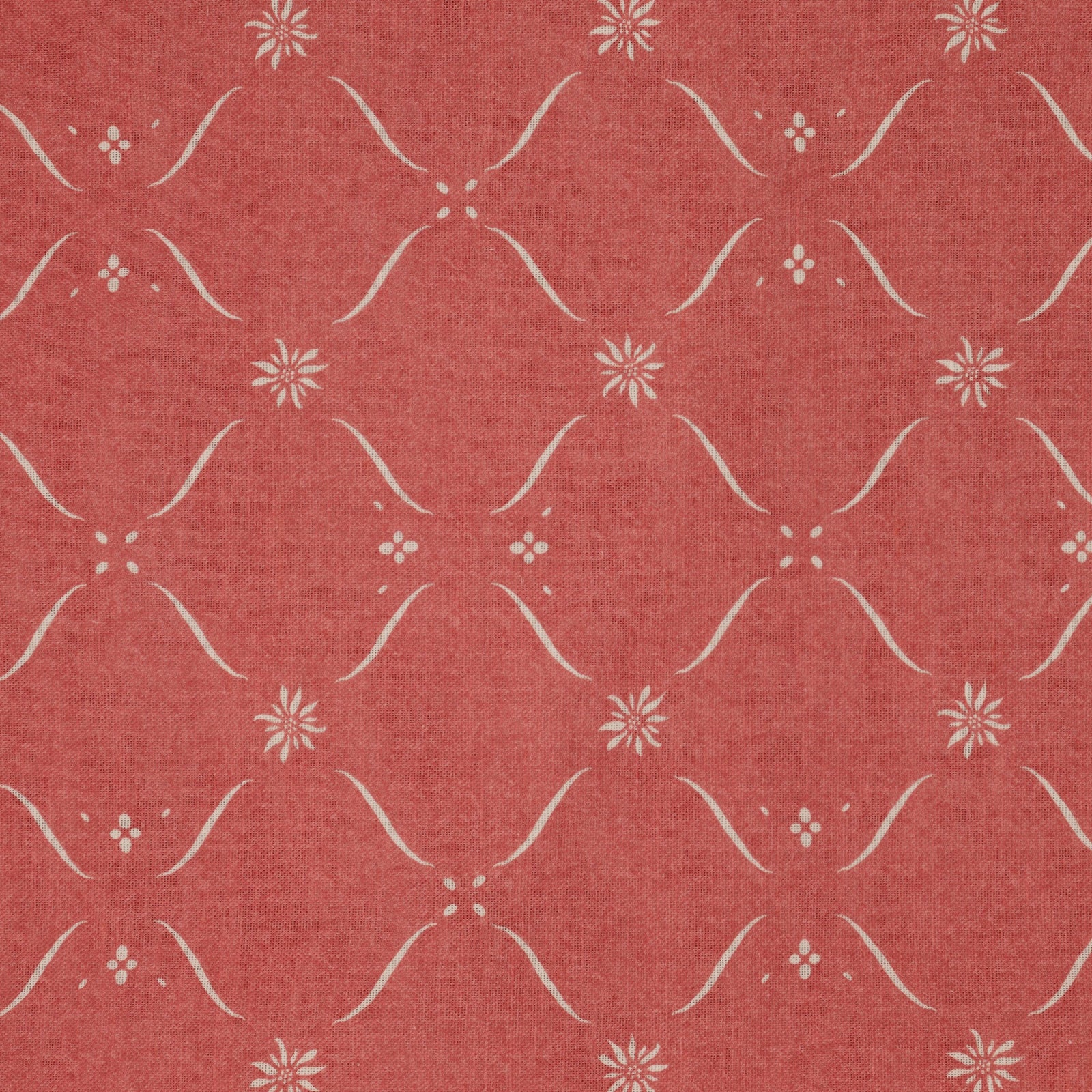 Edelweiss Trellis Fabric - Raspberry Red