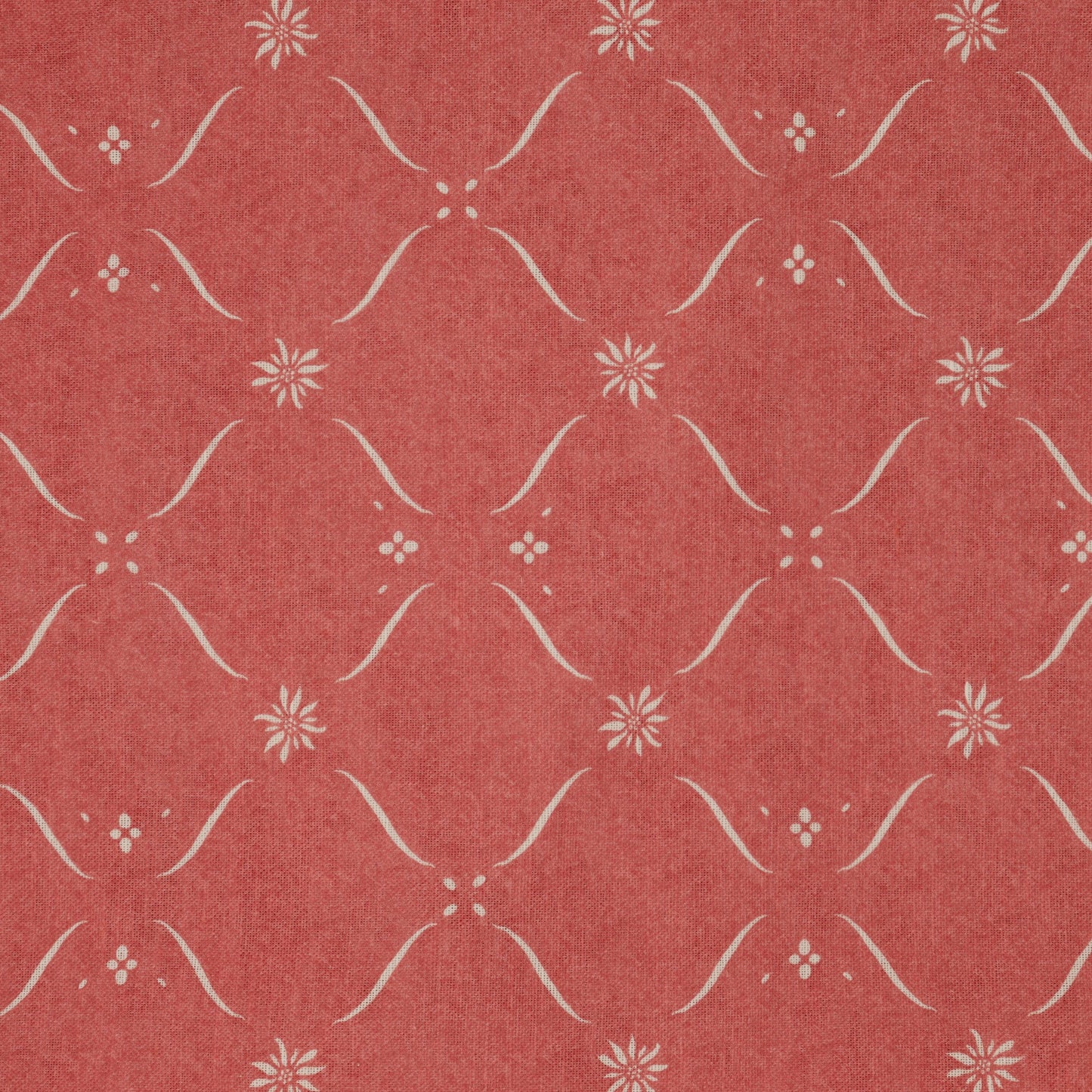 Edelweiss Trellis Fabric - Raspberry Red