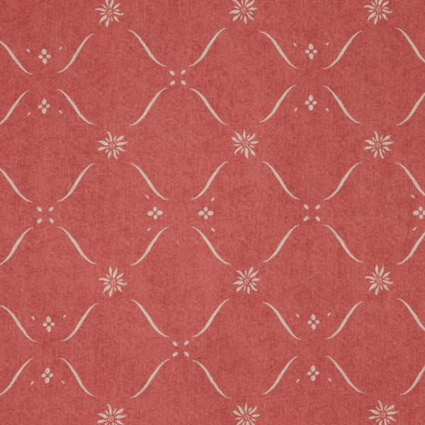 Edelweiss Trellis Fabric - Raspberry Red