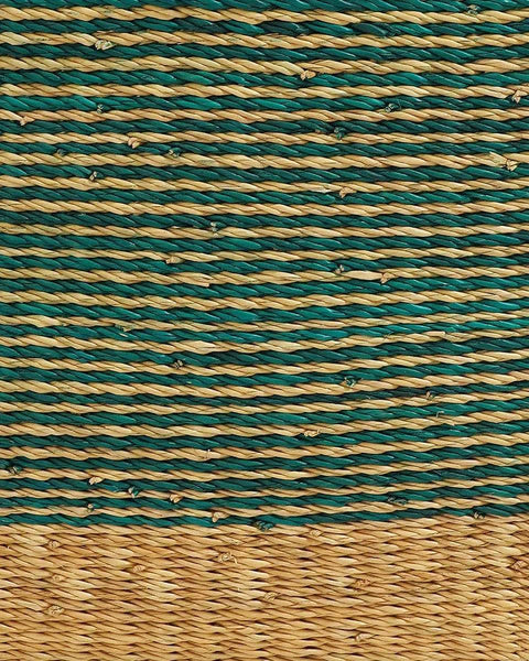 EFFIA: Green Striped Square Storage Basket