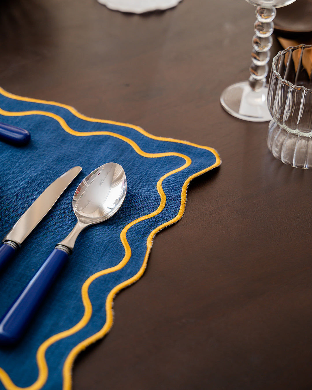 Beja Placemat, Blue with Yellow