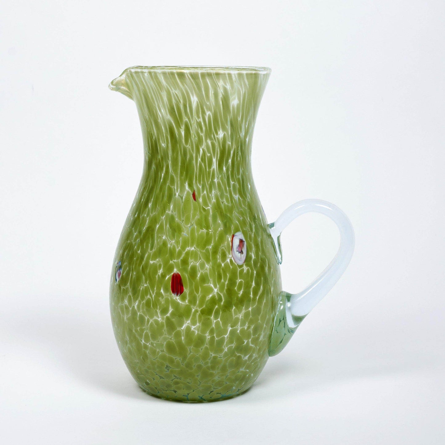 Olive Green Murano Jug