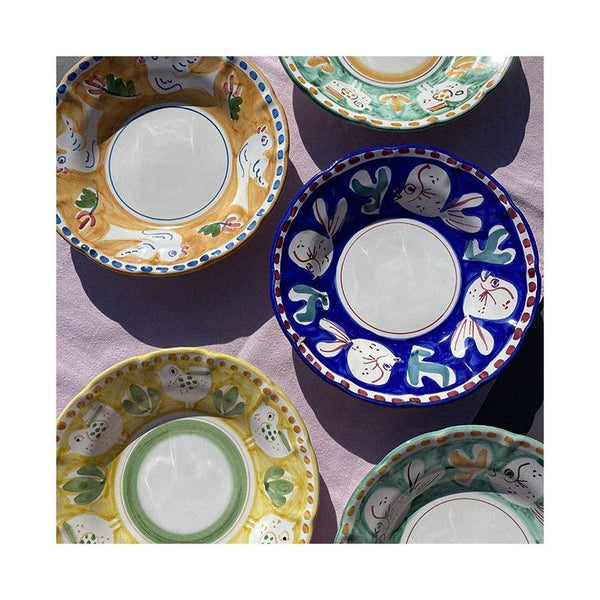 Amalfi Pasta Plate 25cm Green Crab