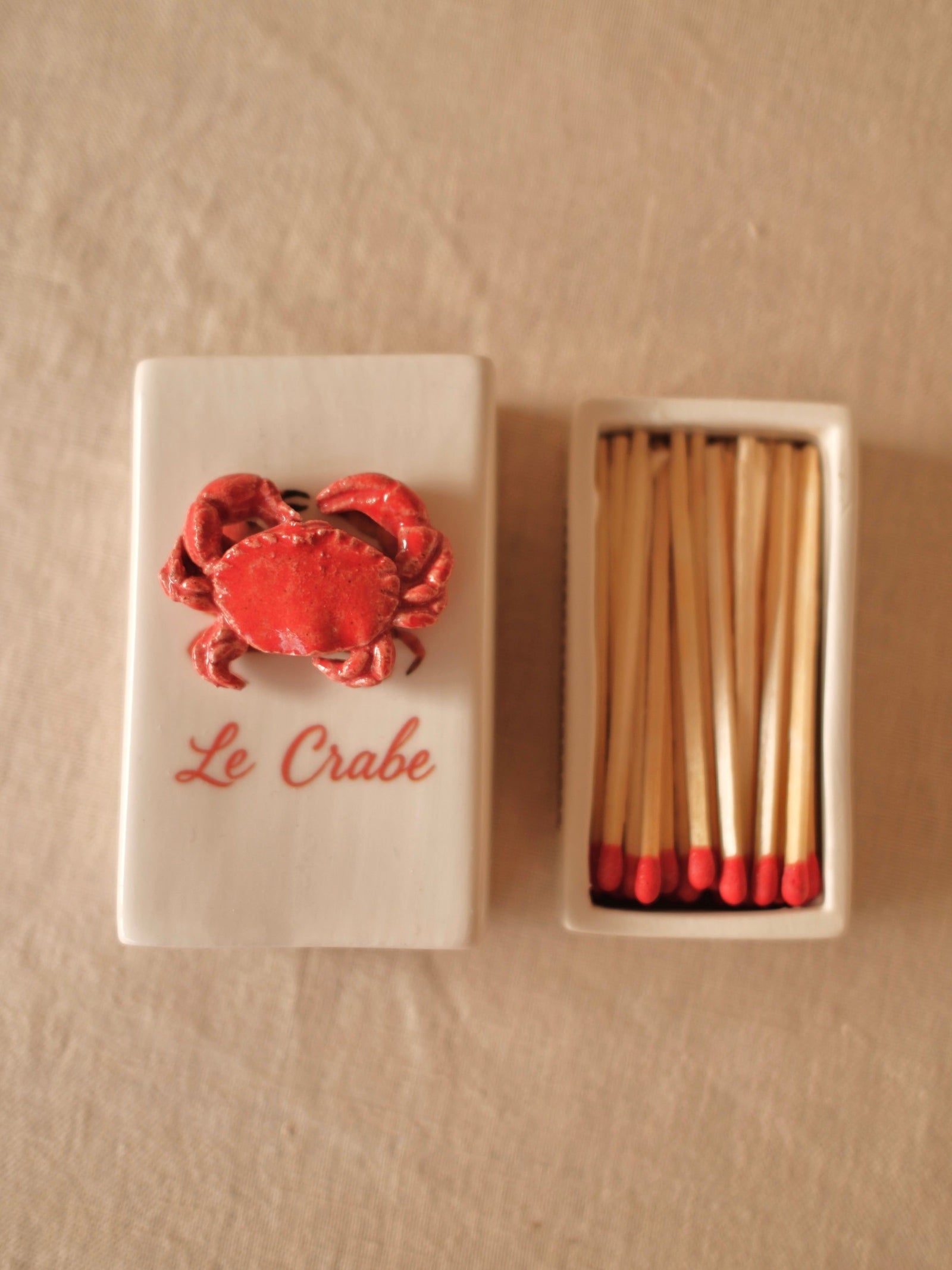 ‘Le Crabe’ Ceramic Matchbox