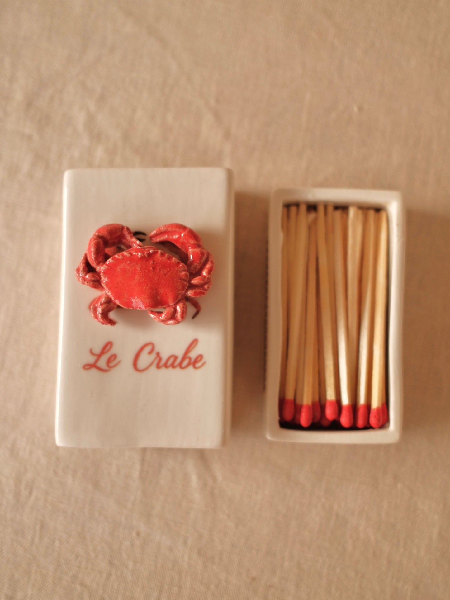 ‘Le Crabe’ Ceramic Matchbox