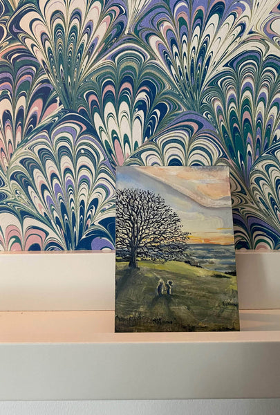 Marbled Wallpaper - 'Serpentine'  Col: Spring - Non-Woven