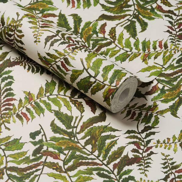 Fern Wallpaper - Off White Wallpaper