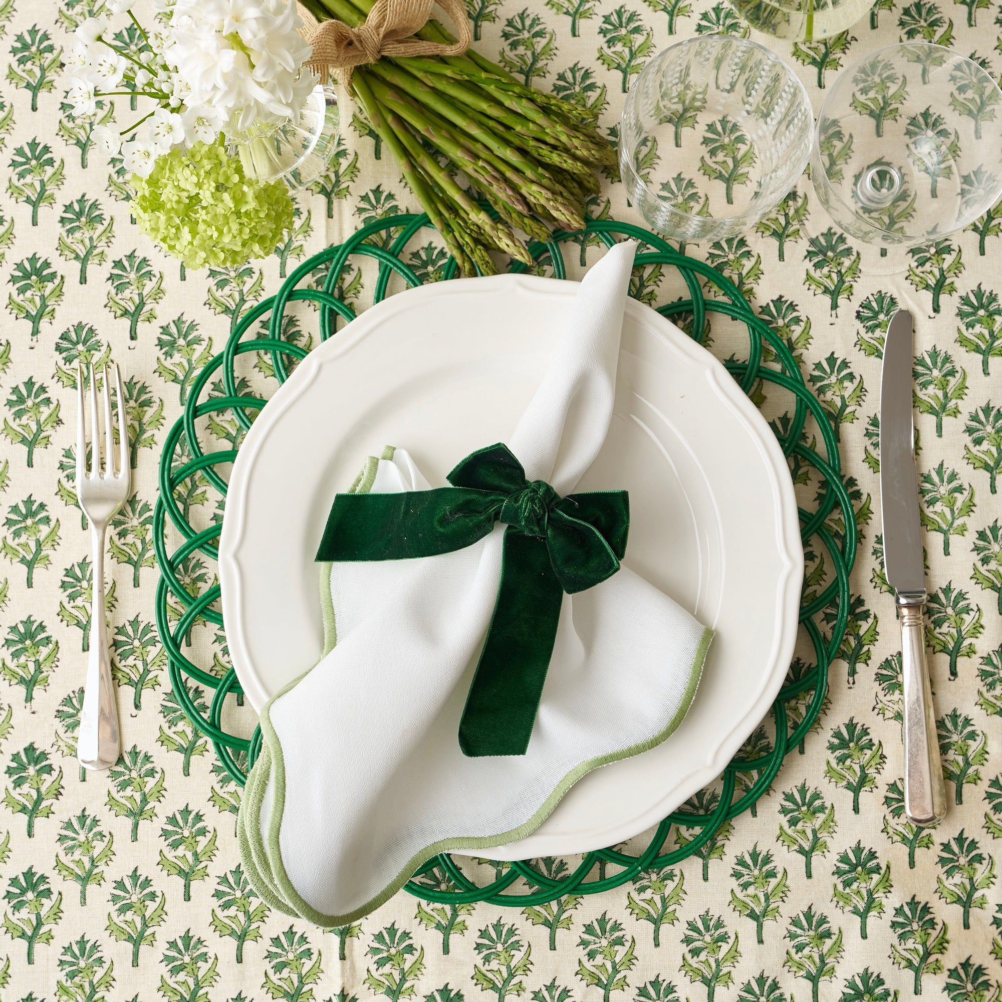 Green Somerset Tablecloth