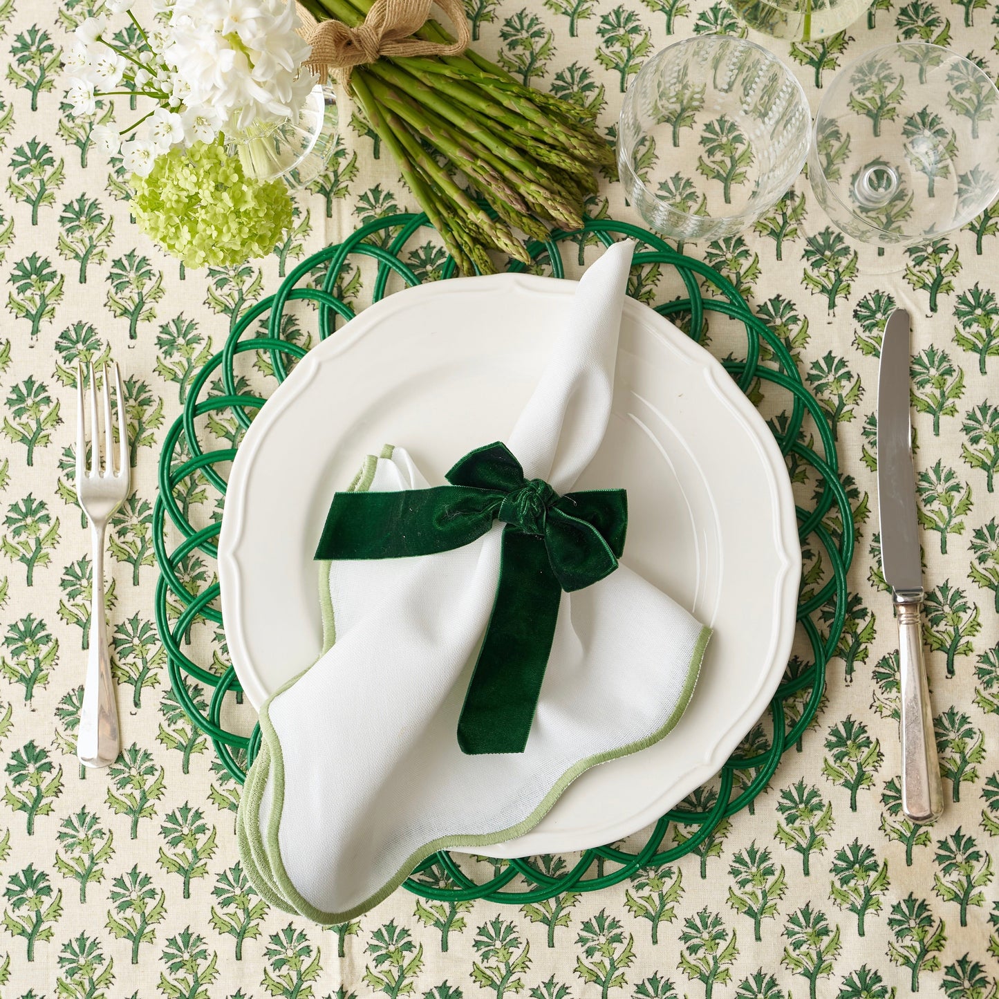 Green Somerset Tablecloth