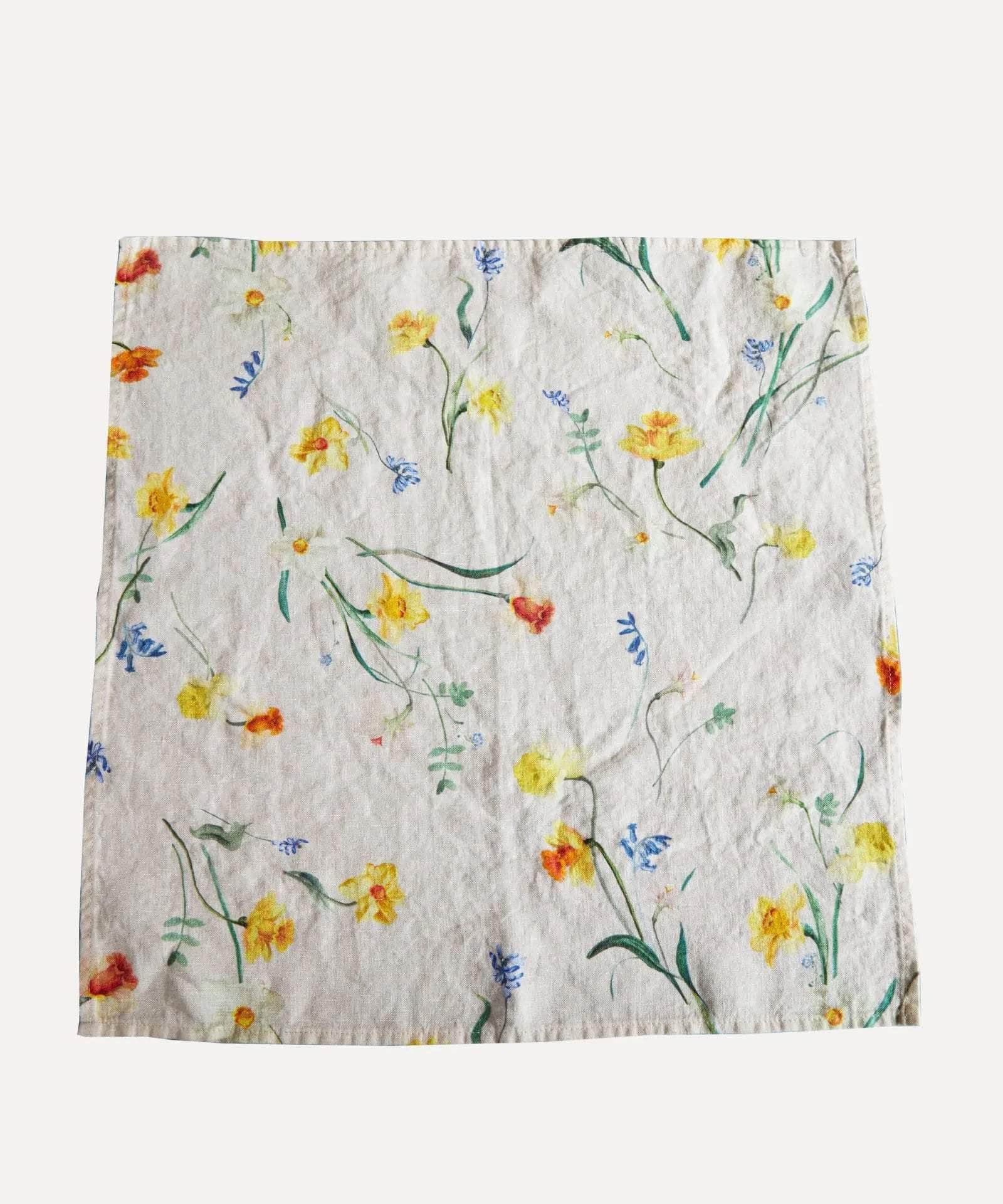 Spring Bulbs Linen Napkin