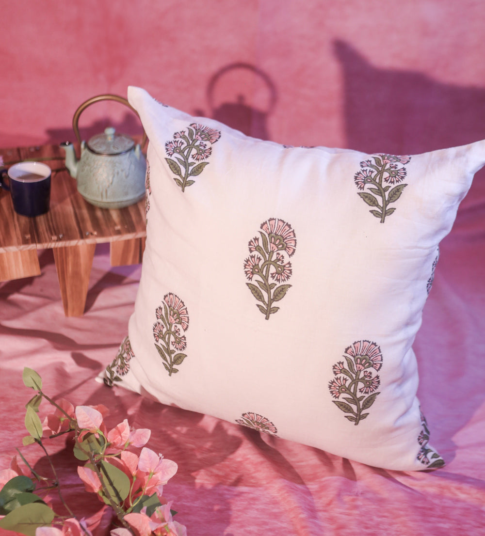 Begum Throw Pillow Cover - Pink