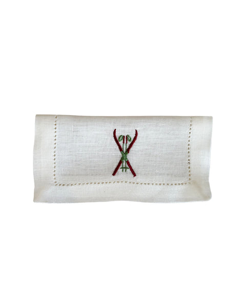 Baqueira Ski Linen Cocktail Napkin Set of 6