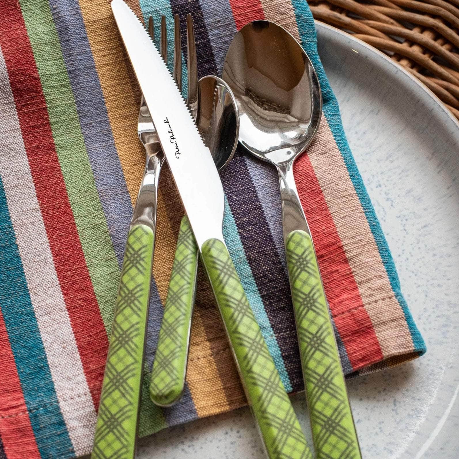 Tartan Cutlery, 4 Piece Set, Green