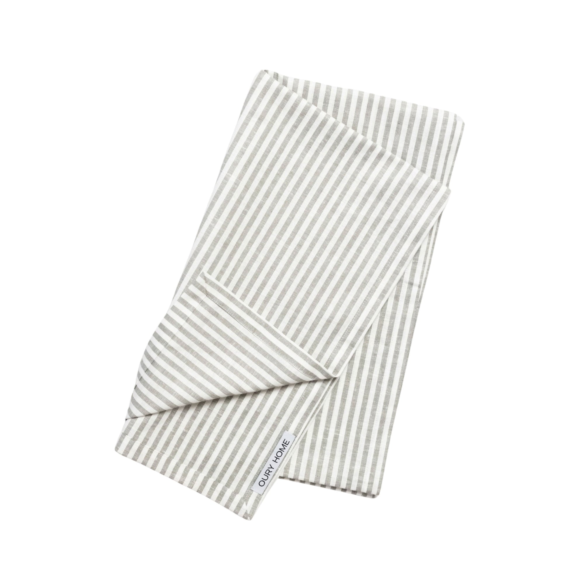 Grey Stripes Table Runner