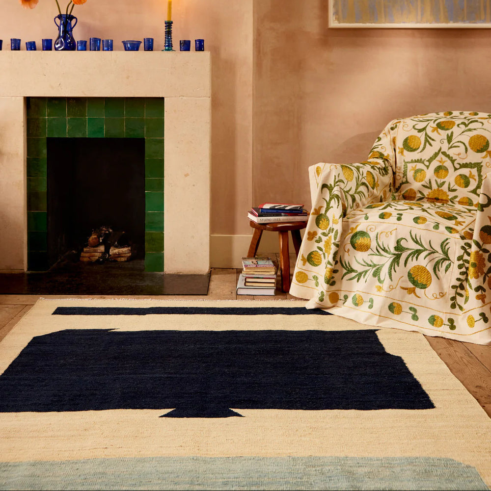 Shapes Flatweave Rug - Azure