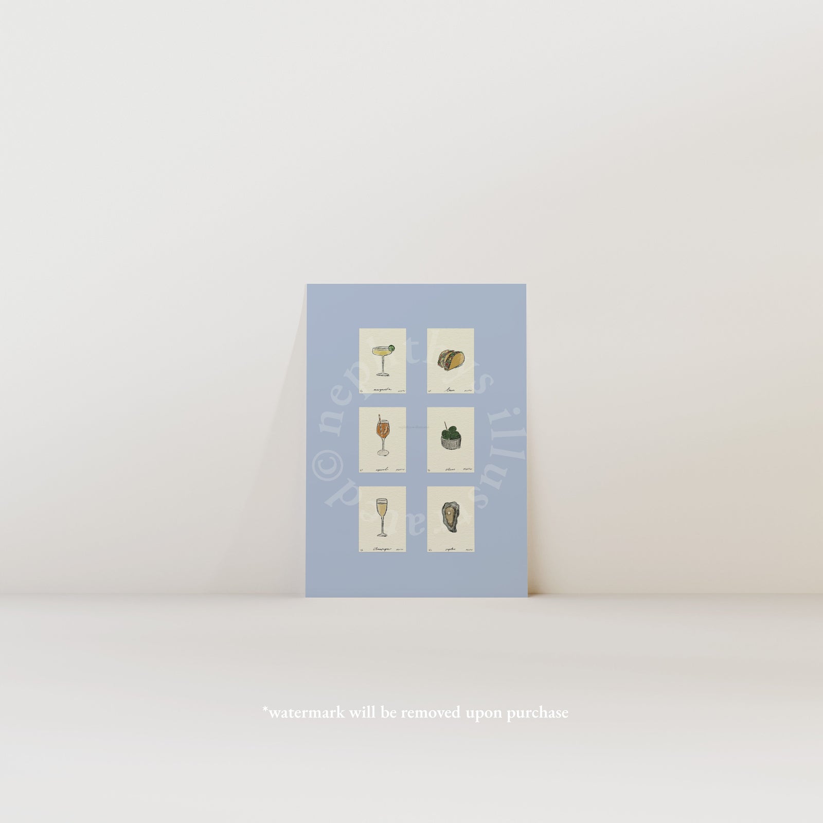 Sips & Snacks Set Print