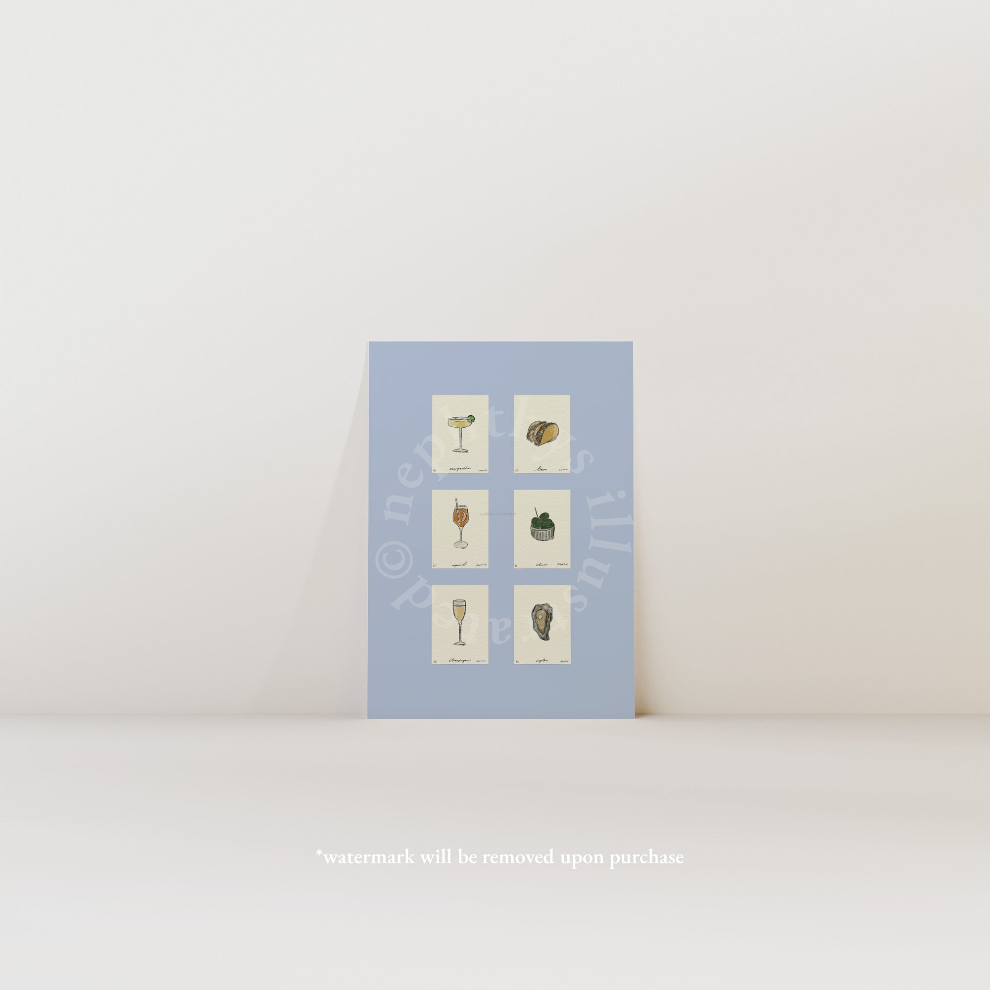 Sips & Snacks Set Print