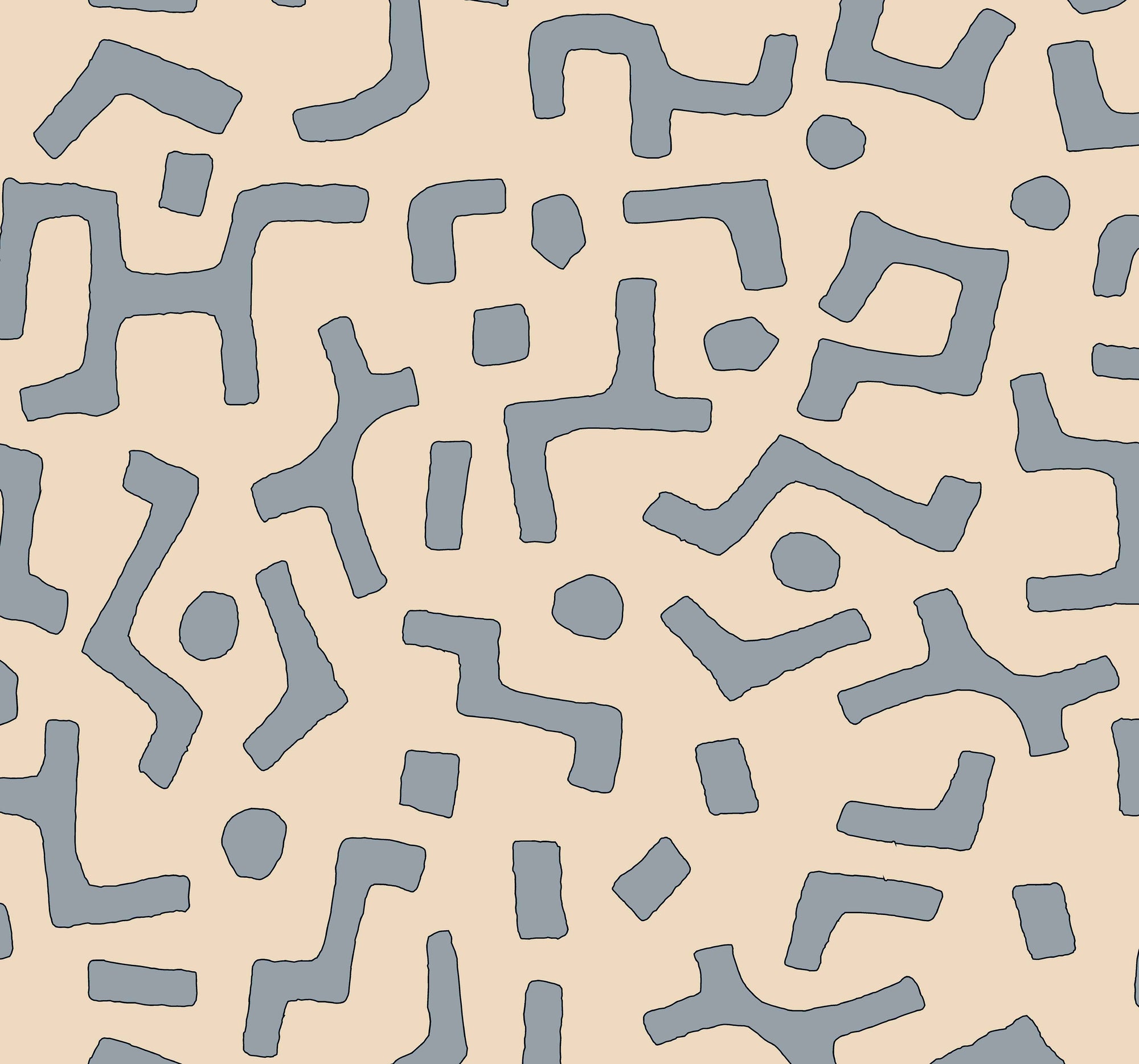 Raphia Wallpaper, Sky Sample