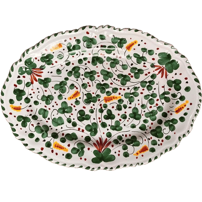 Deruta Oval Platter Green - 32cm