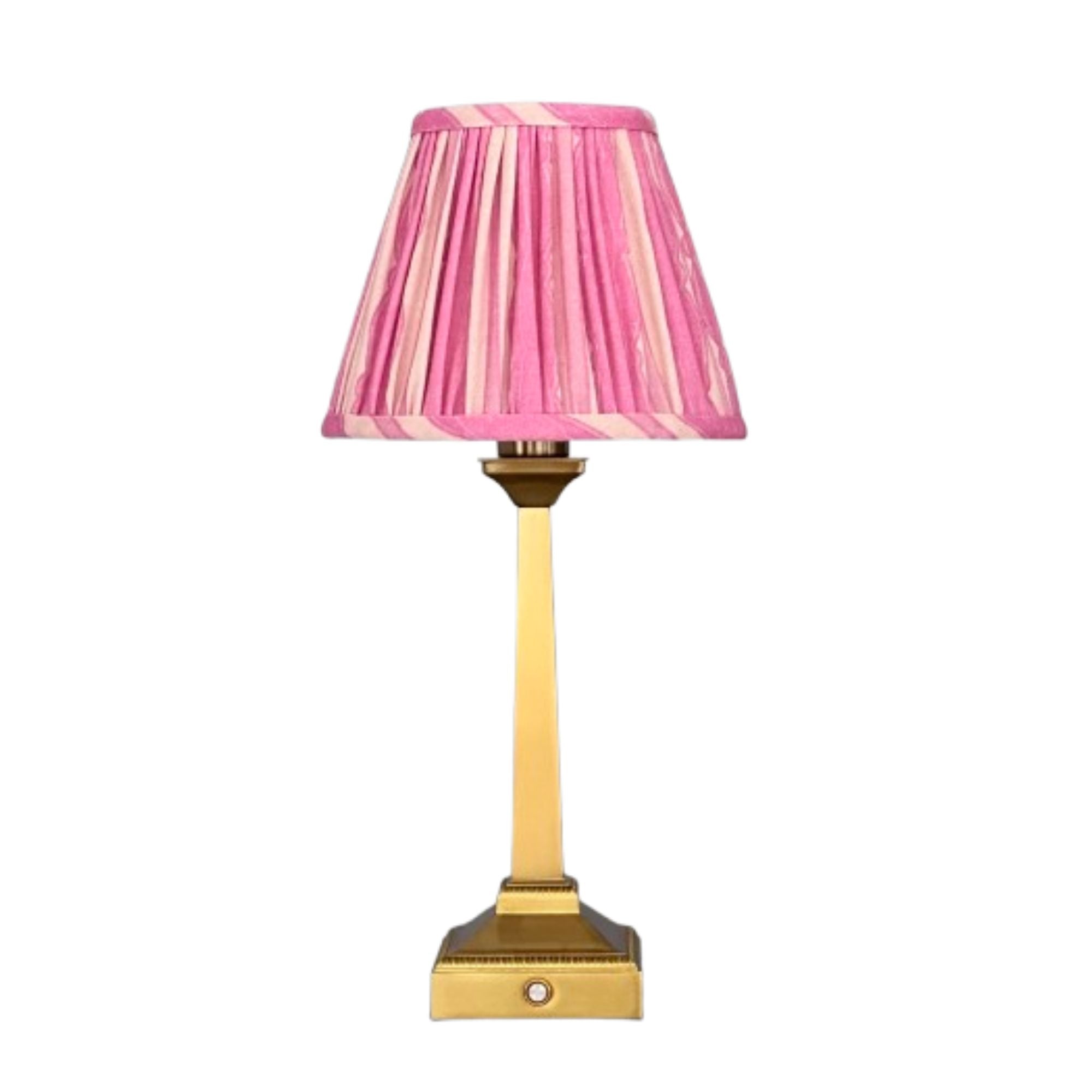 Charlie Table Lamp Pink Scallop Stripes
