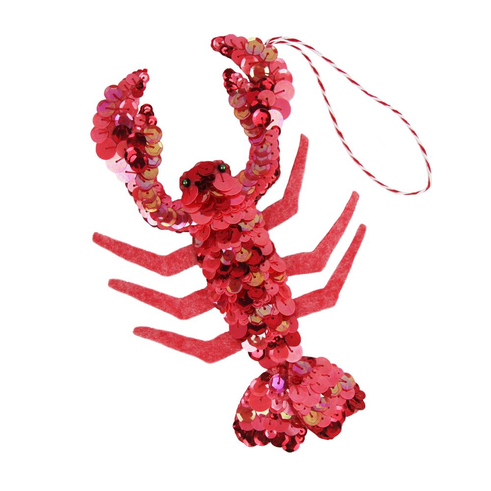 Larry the Lobster Sequin Ornament