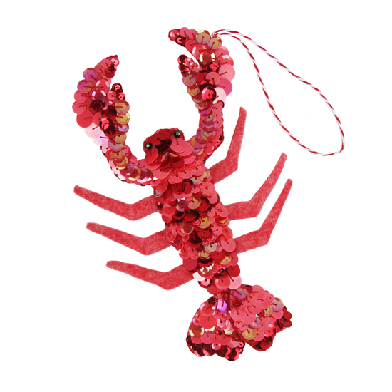 Larry the Lobster Sequin Ornament