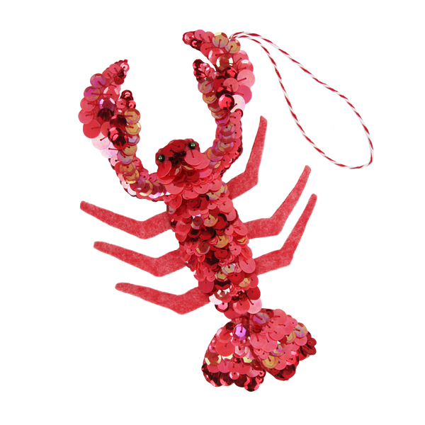 Larry the Lobster Sequin Ornament