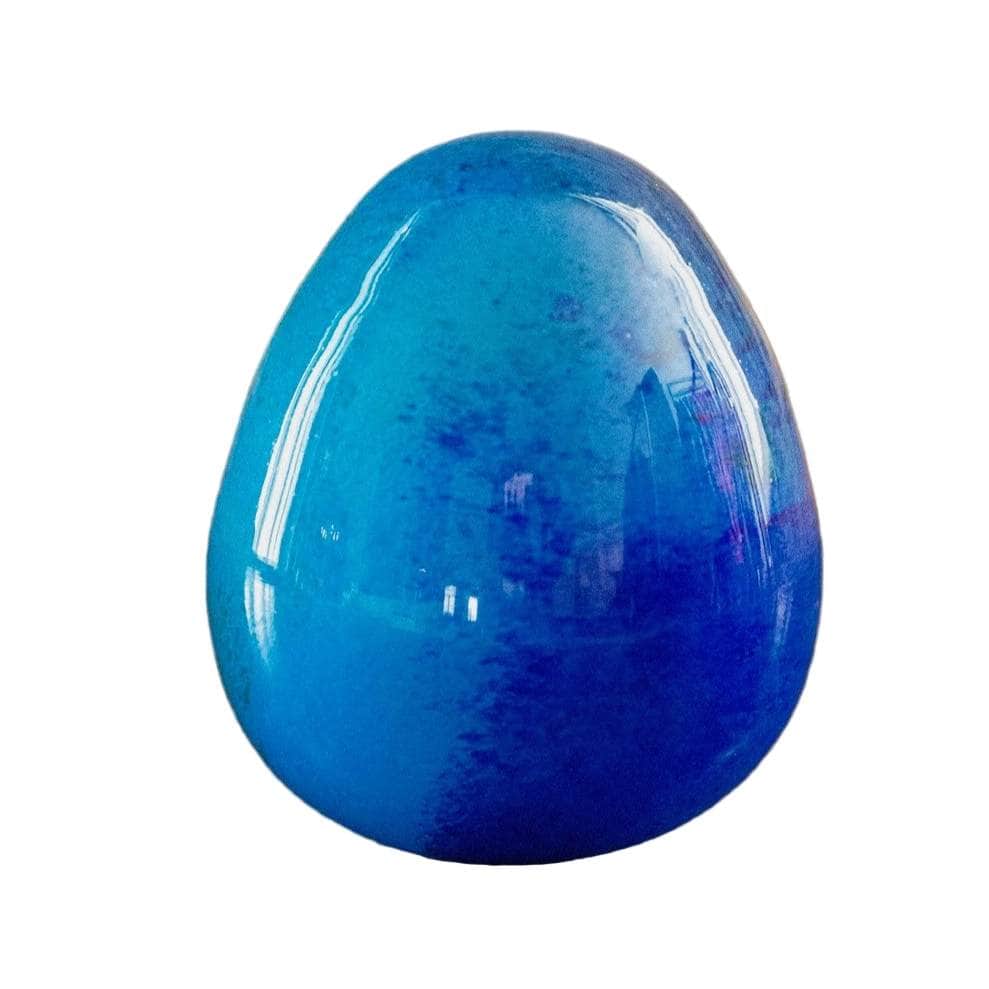 Anthologist Glass Easter Egg, Blue Medium