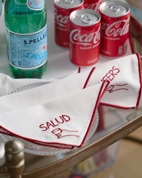 Cocktail Napkin Toast, Salud