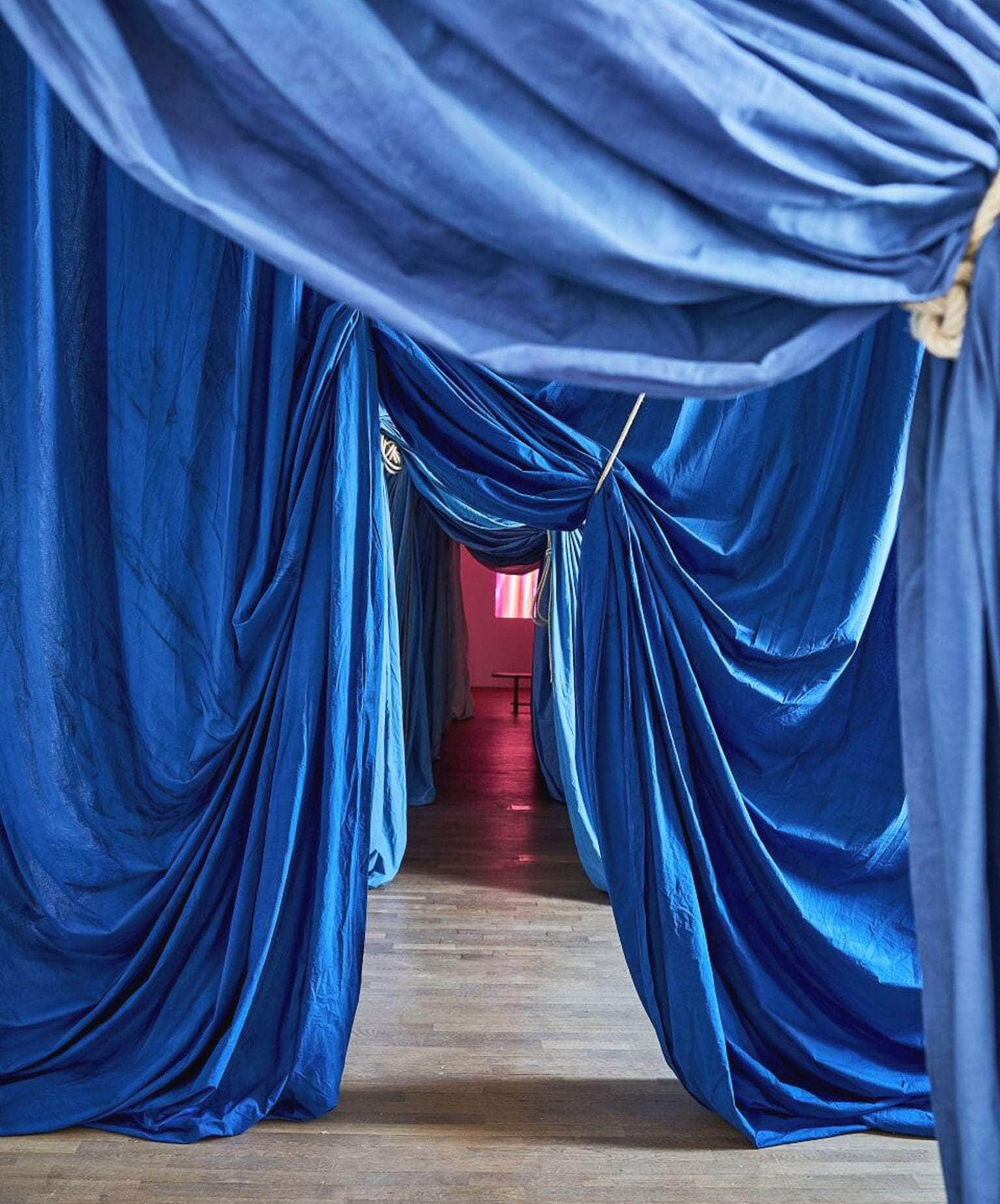 Interiors Fabric- Curtain Call in Balearic Blue