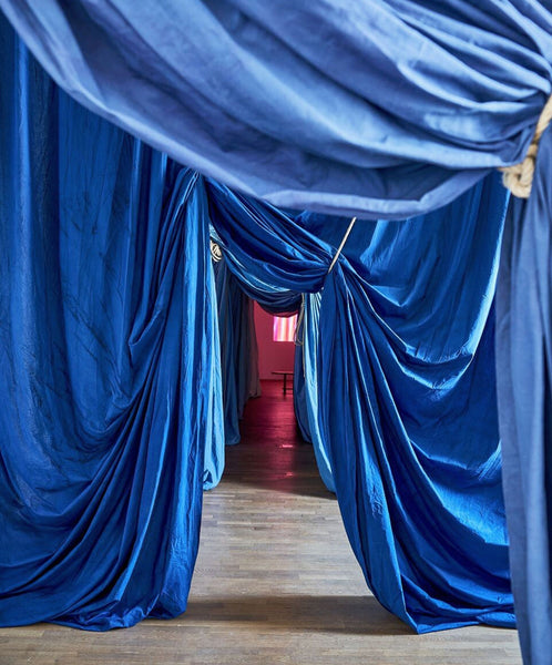 Interiors Fabric- Curtain Call in Balearic Blue
