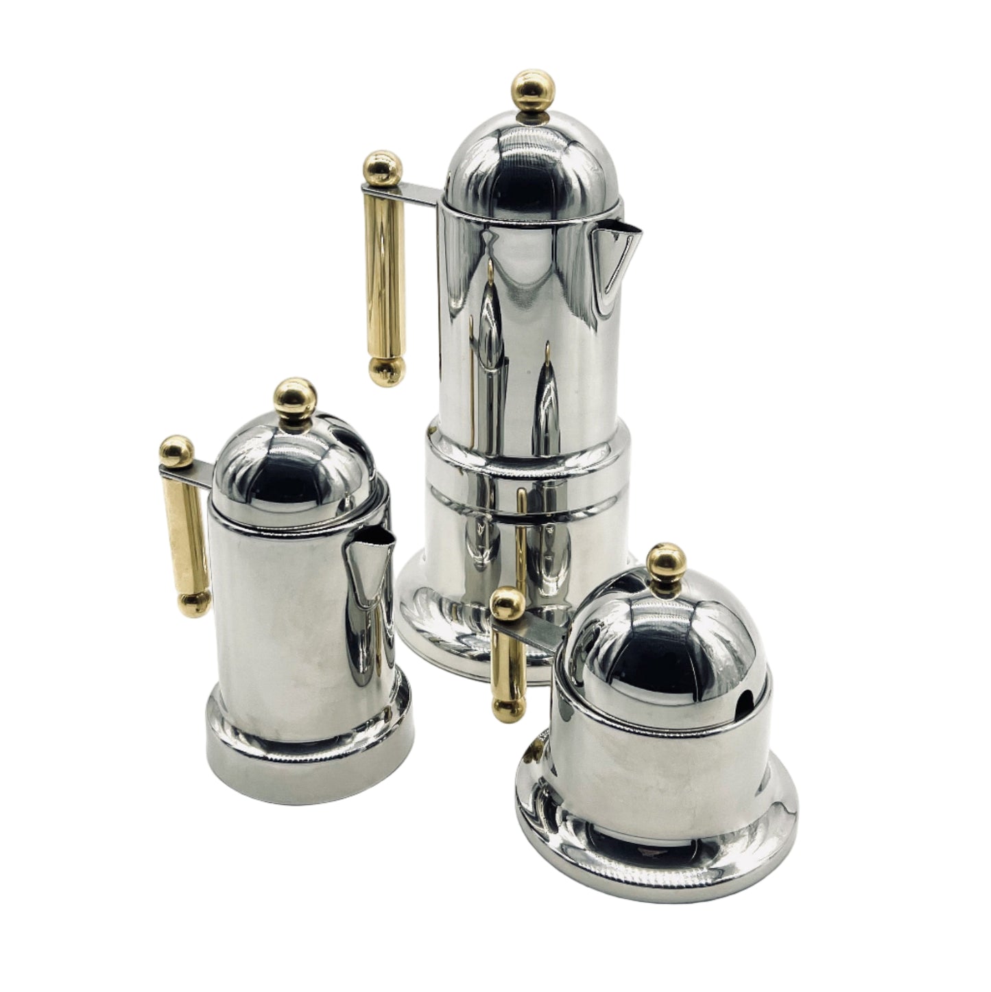 Italian Coffee Pot, Milk Jug and Sugar Bowl