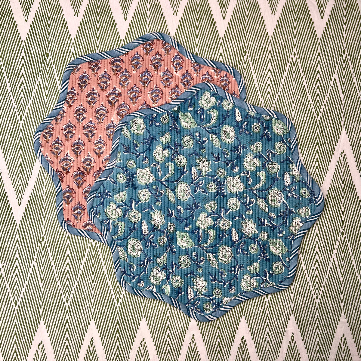 ‘The Breakfast’ Placemat - Scallop - Block Print
