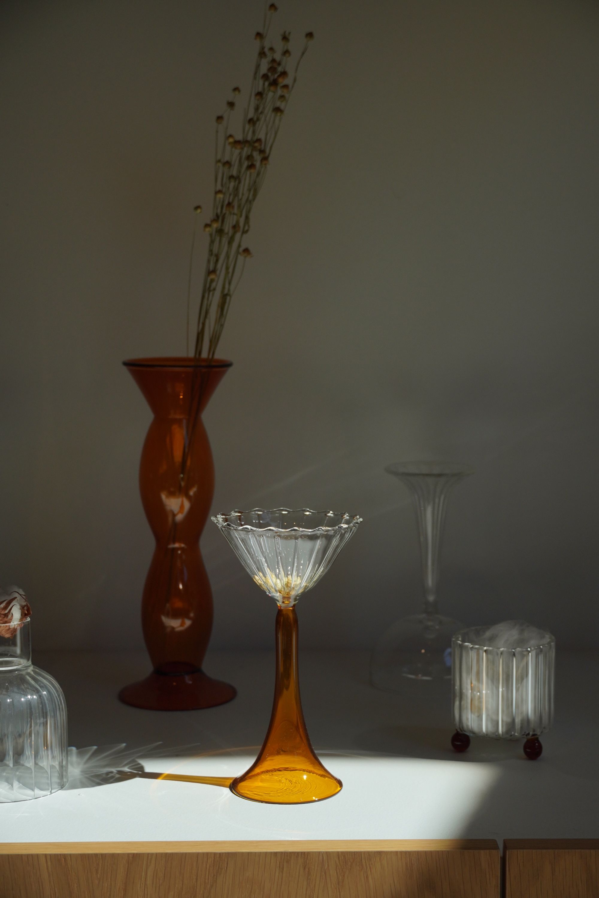 Campanula Cocktail Glass Amber
