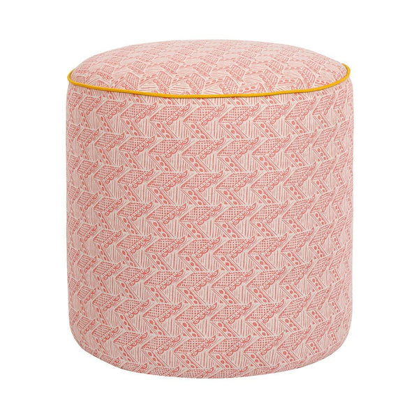 Thatch Pouffe in Stafford Pink