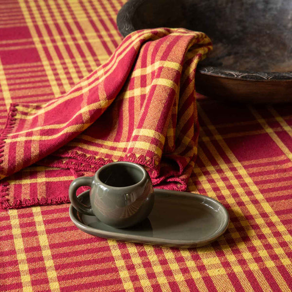 Bordeaux and Yellow Trattoria Set of Two Napkins