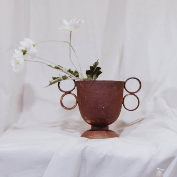 Jackie - Reddish Brown Wild Clay Edition - Goblet/Vase