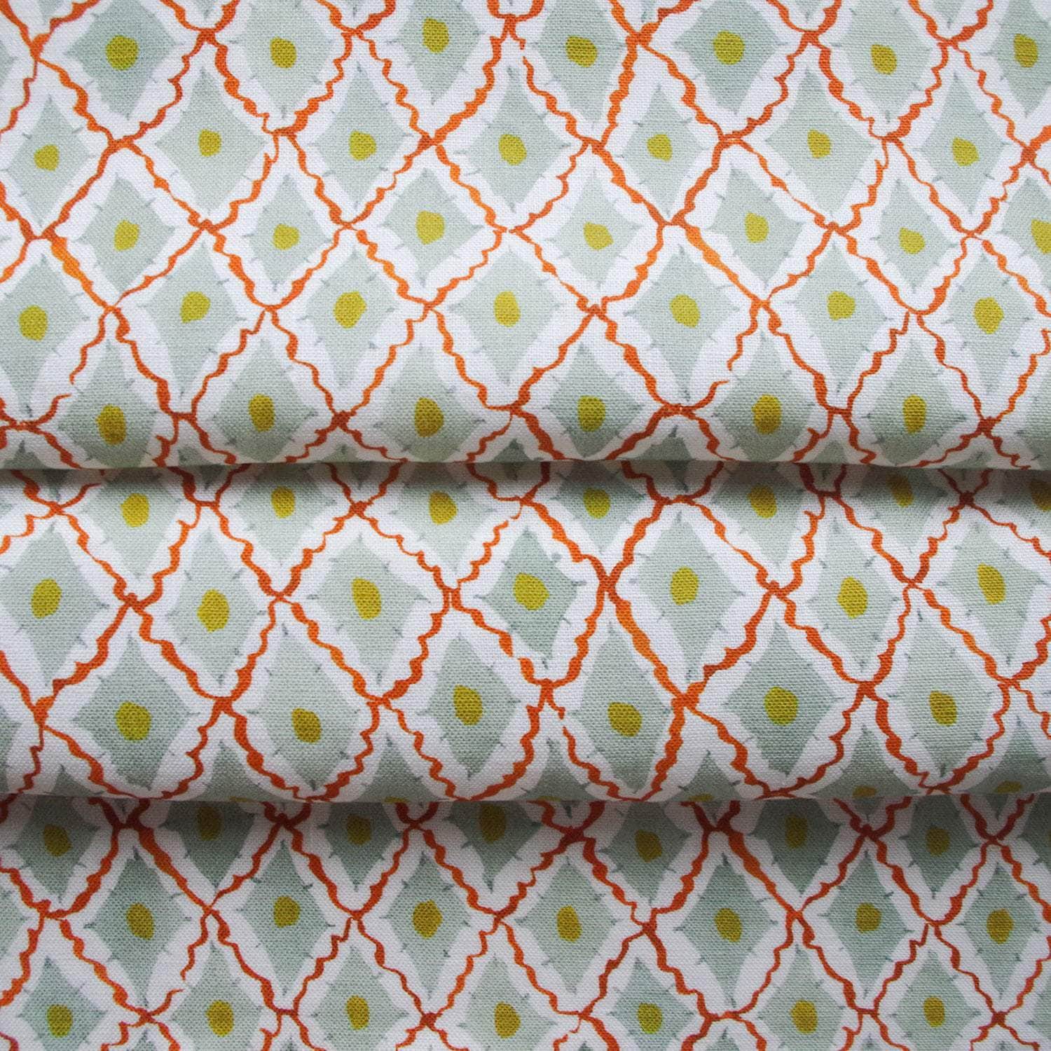 Printed Diamonds Fabric - Red