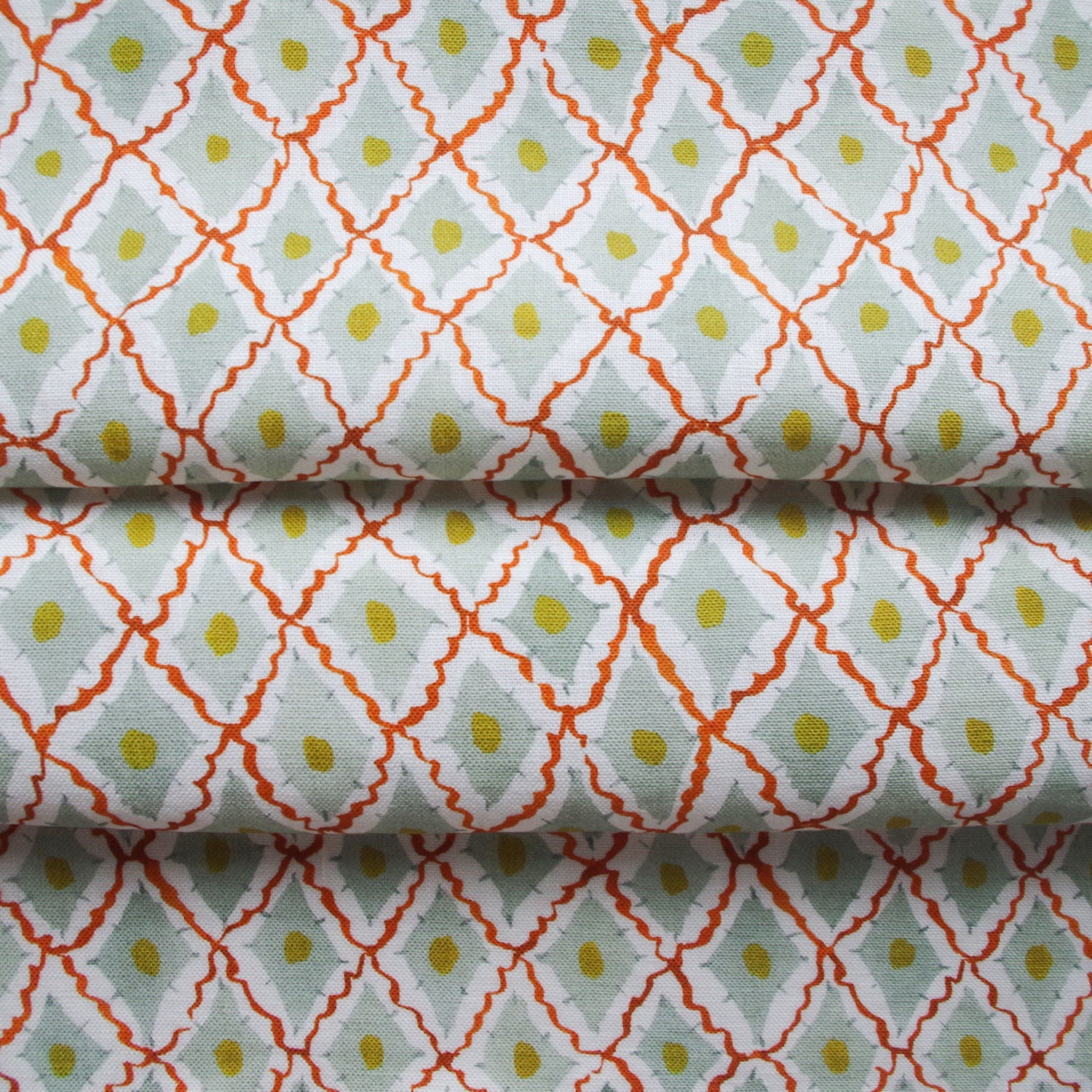 Printed Diamonds Fabric - Red