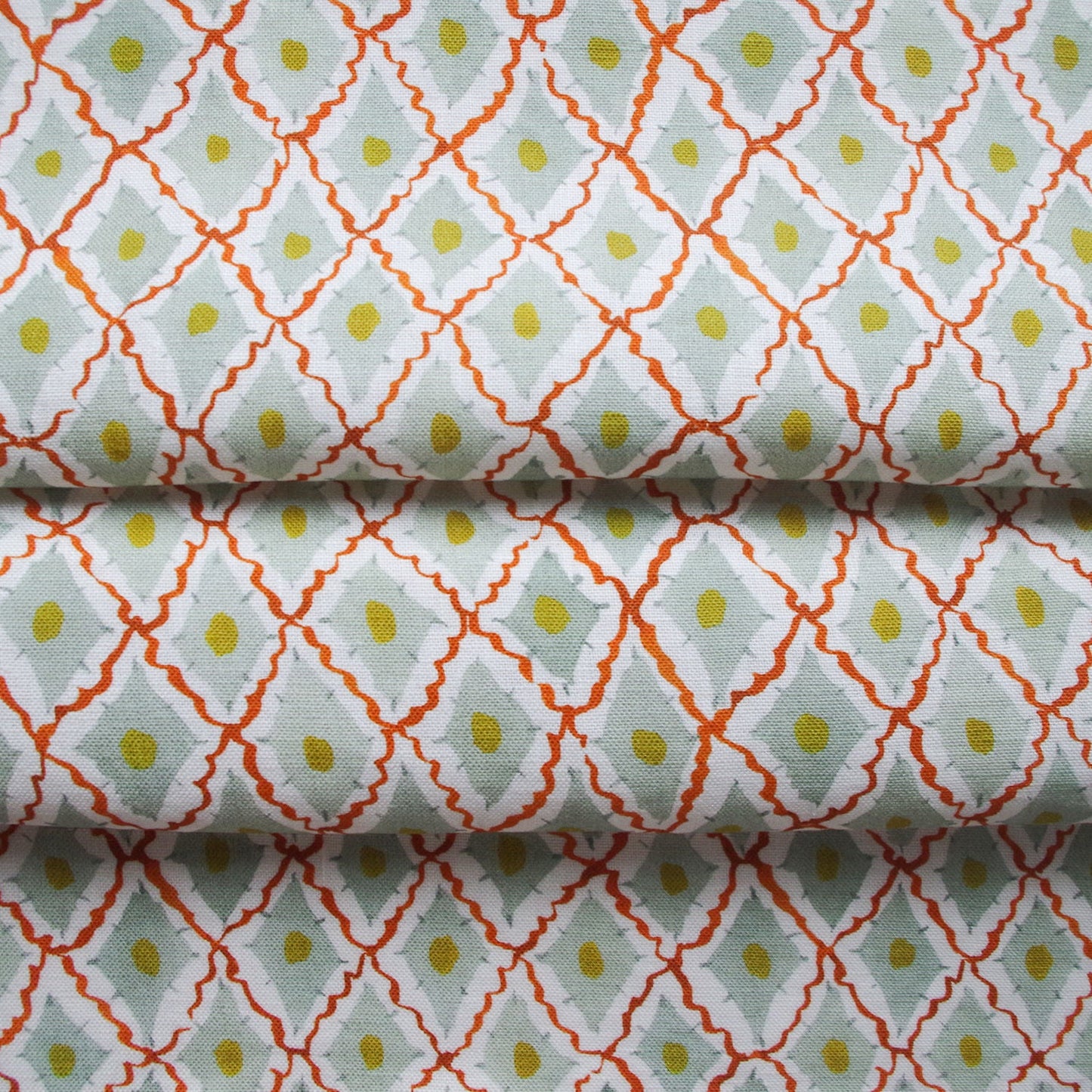 Printed Diamonds Fabric - Red