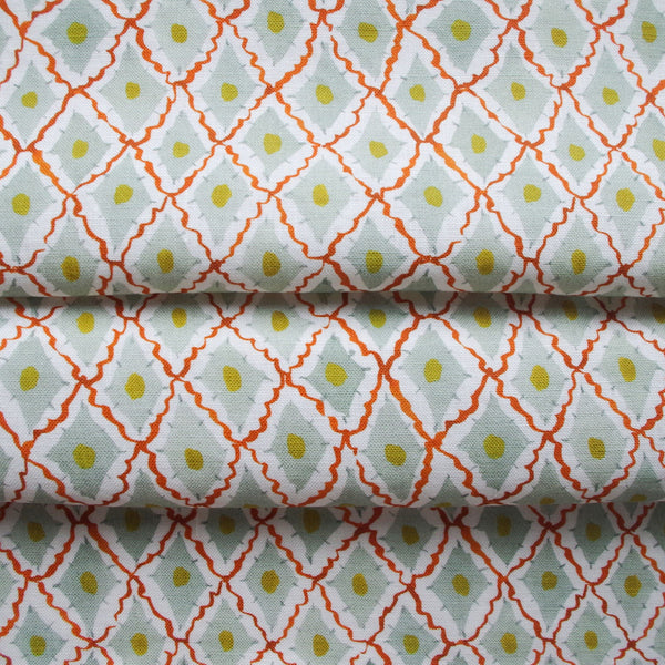 Printed Diamonds Fabric - Red