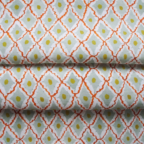 Printed Diamonds Fabric - Red