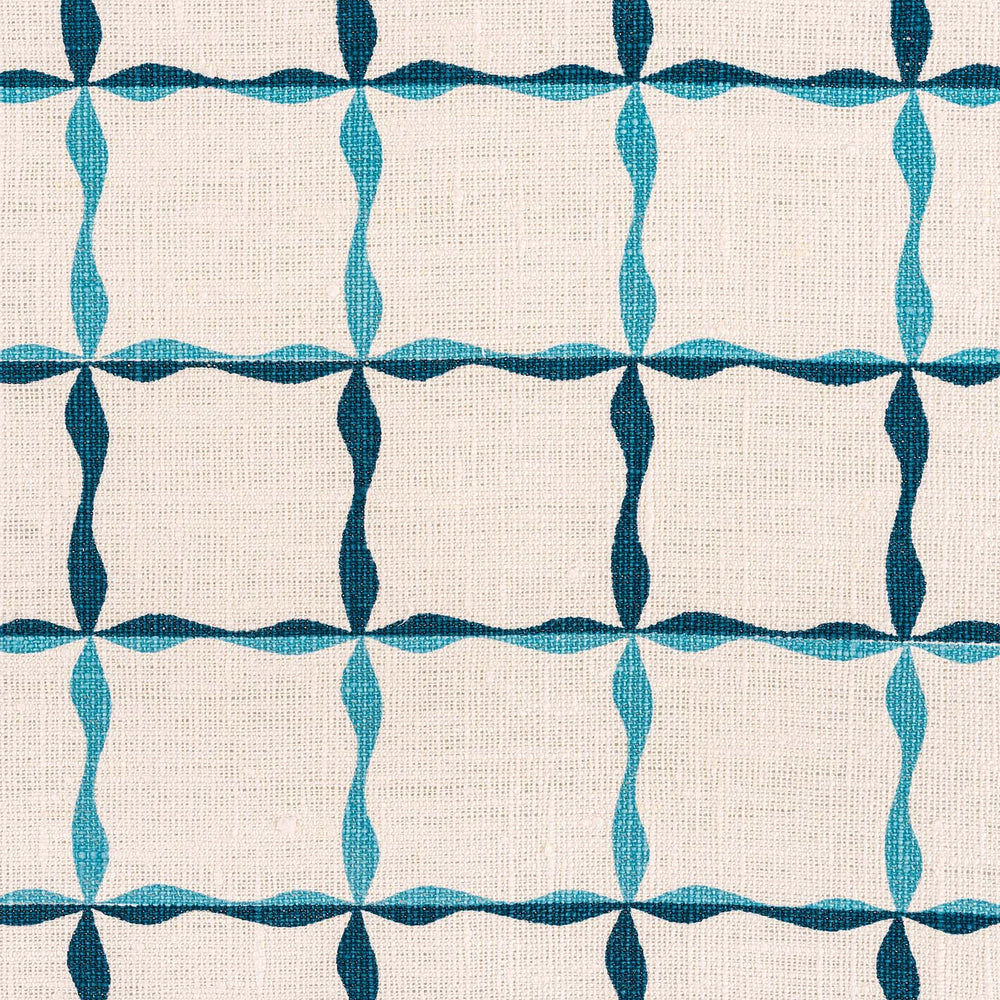 Ribbon Stripe Fabric (Tones of Blues)