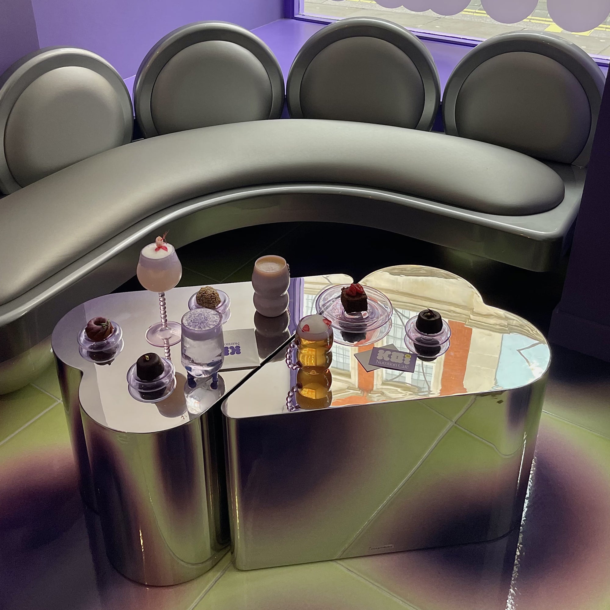 Heart Stainless Steel Brushed Side Table