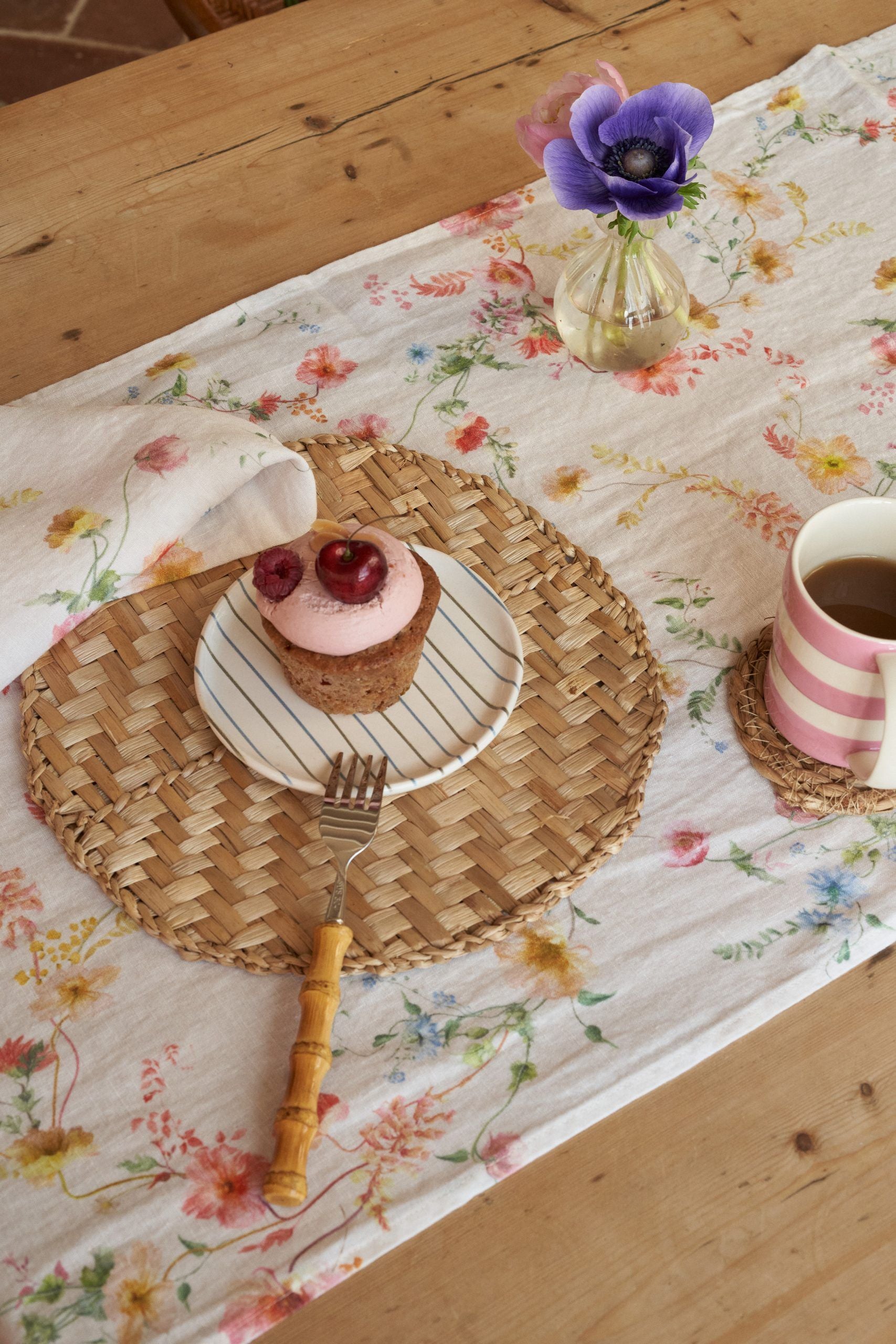Pastel Meadows Linen Runner