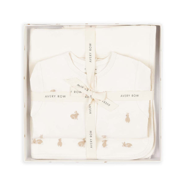 New Baby Sleepsuit and Blanket Gift Set - Bunny