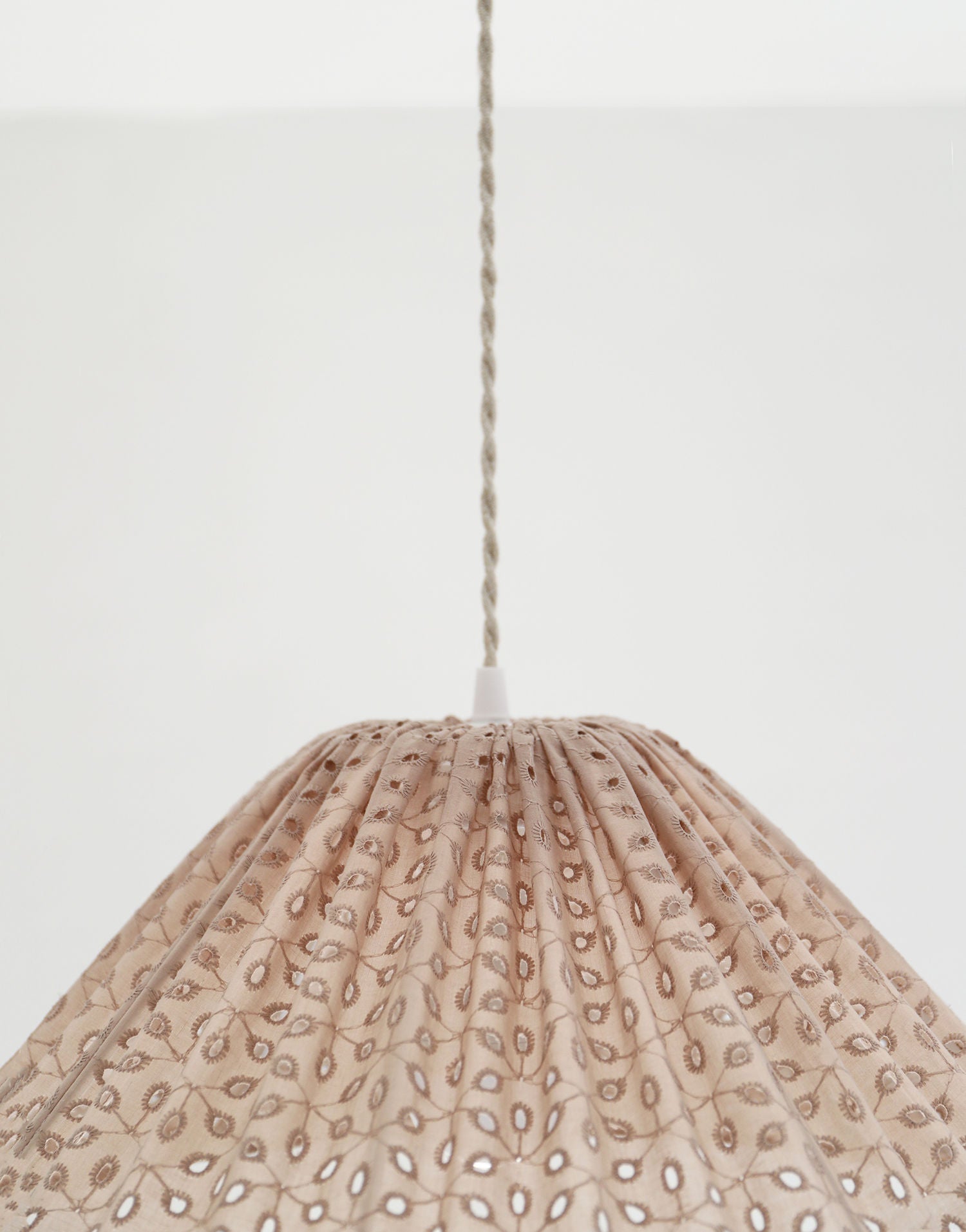 Conical Pendant Light Openwork Malala “Broderie Anglaise”