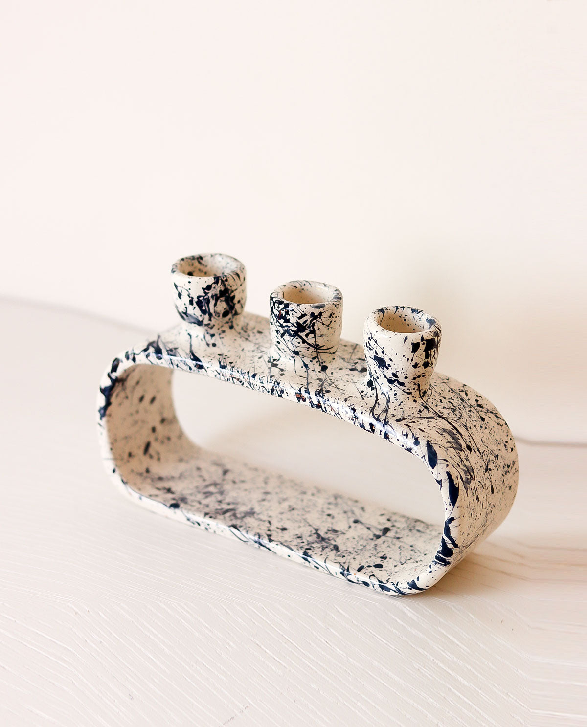 Handmade Ceramic Triple Candle Holder