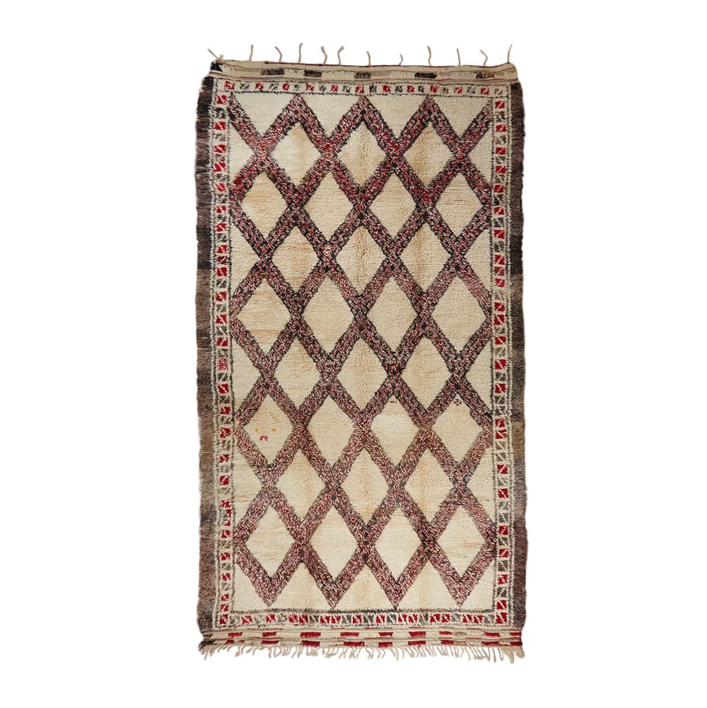 Vintage Moroccan Beni Ourain Rug No. M0154