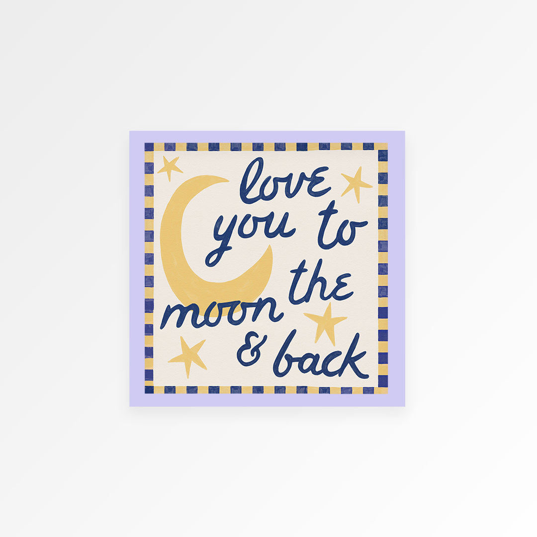 Love You To Moon And Back Kids Print
